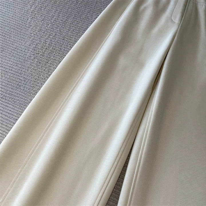 Ladies Elegant Wide Cut Pants Mune Fashion