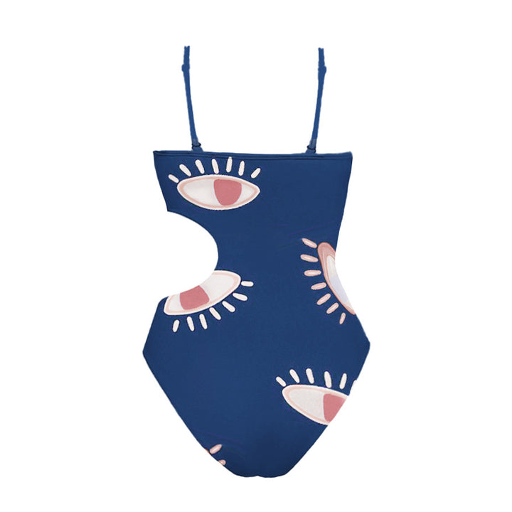 Women asymmetrical swimsuit with ruffle details Mune Fashion