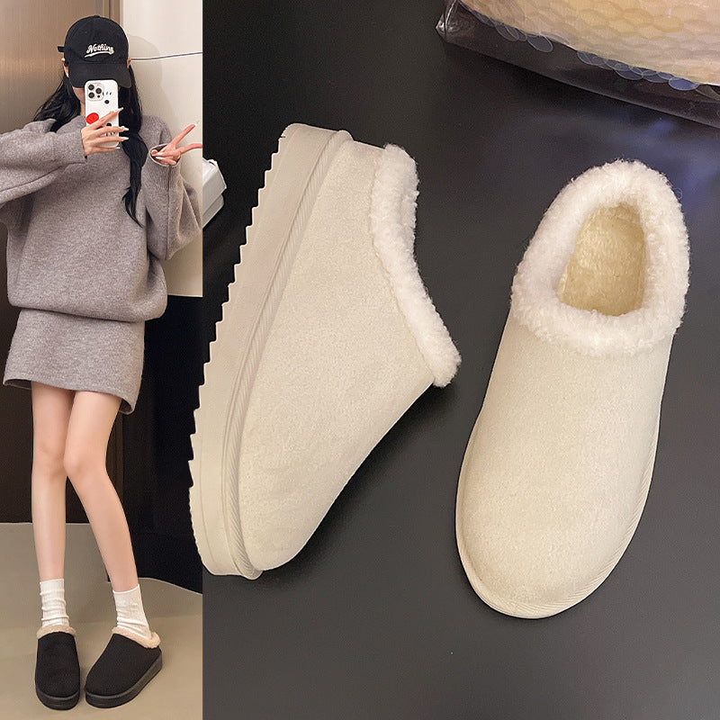 Women's Lined Mule Slippers with Faux Fur Lining and Non-Slip Rubber Sole Mune Fashion