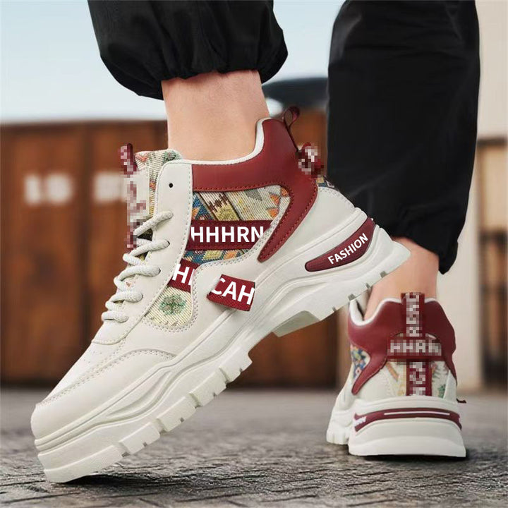 Men's Platform Sneaker with Ethno Fabric Inserts Mune Fashion