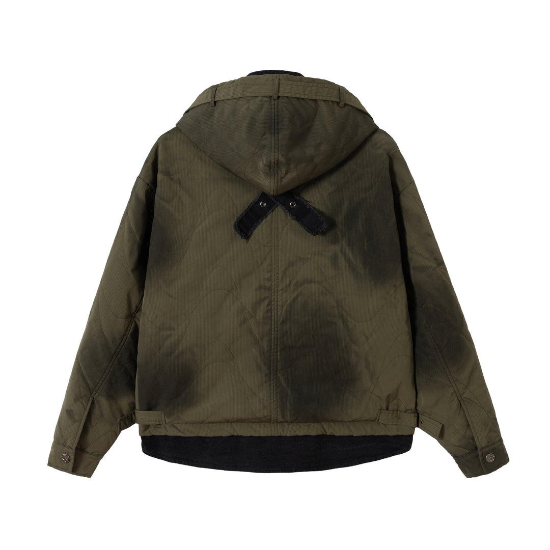 Men's Short Field Parka with modular inner lining, hood, and cargo pockets Mune Fashion