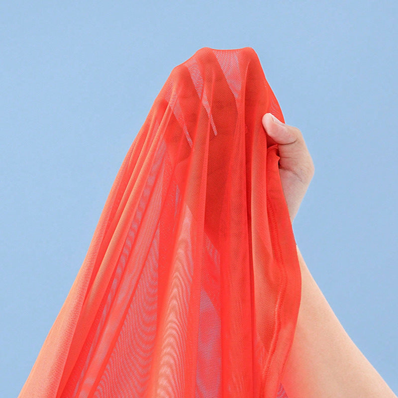 Women's beach dress with transparent design and longitudinal stripes Mune Fashion