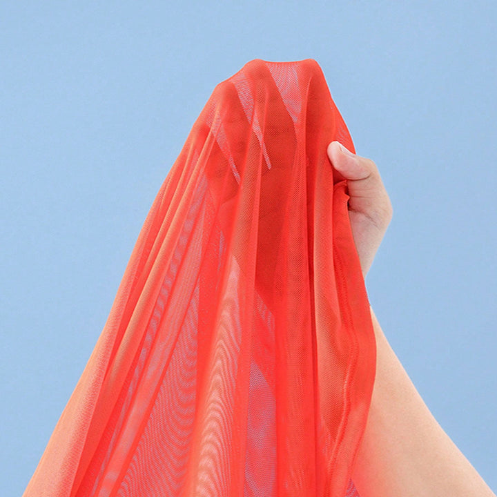 Women's beach dress with transparent design and longitudinal stripes Mune Fashion