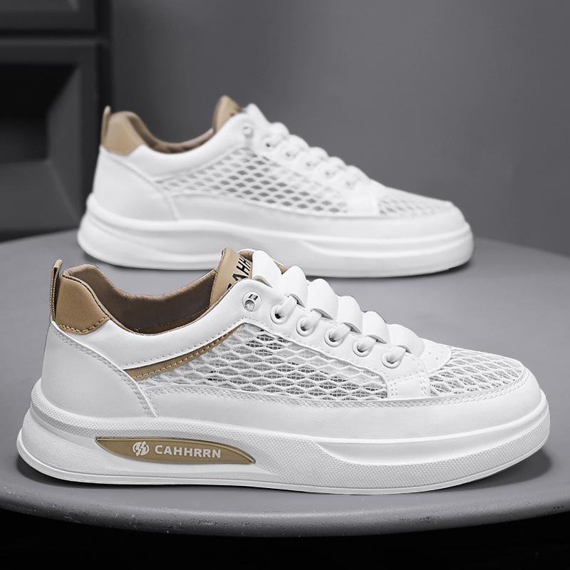 Men's Lightweight Mesh Platform Sneakers with Breathable Mesh Fabric and Padded Insole Mune Fashion