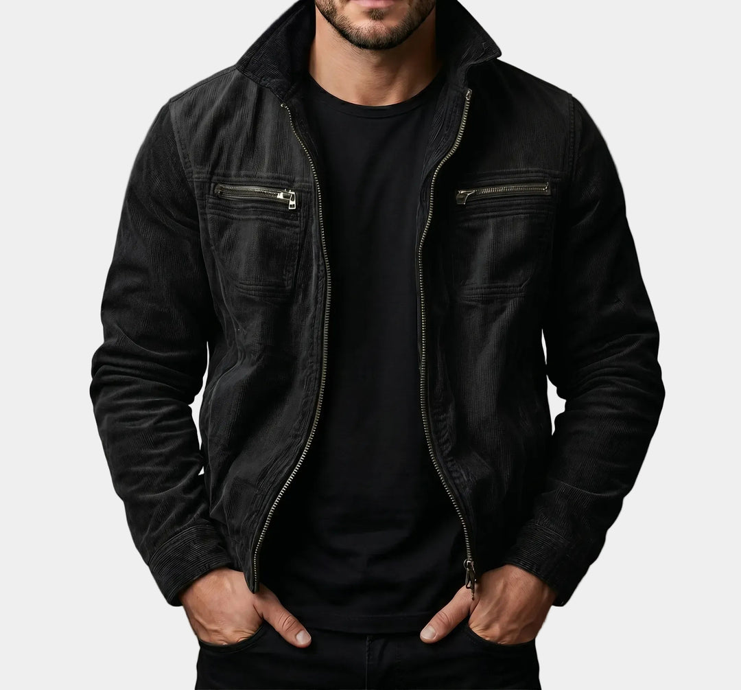 Men's Fashion Transitional Utility Jacket with Zipper