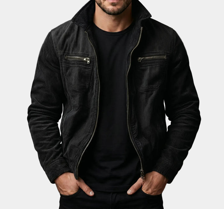Men's Fashion Transitional Utility Jacket with Zipper