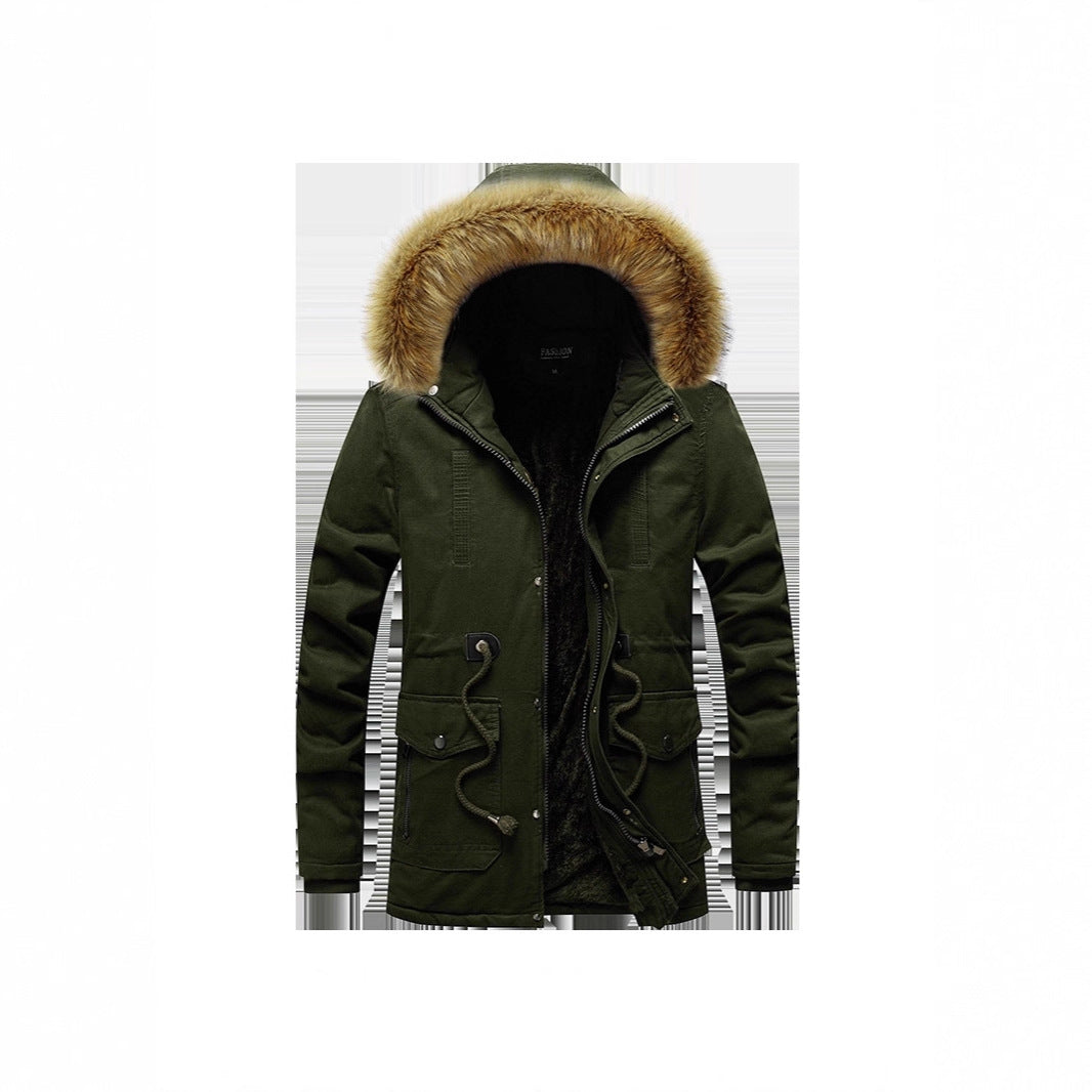 Men's winter parka with faux fur hood and teddy lining Mune Fashion
