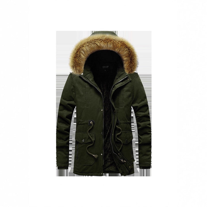 Men's winter parka with faux fur hood and teddy lining Mune Fashion