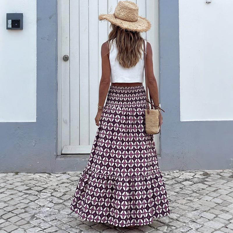 Ladies Elegant Maxi Skirt in Ethno Design Mune Fashion