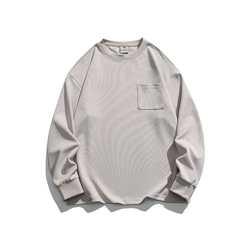 Unisex Oversize Rib Long Sleeve Shirt with Chest Pocket, Raglan Sleeves and Ribbed Cuffs Mune Fashion