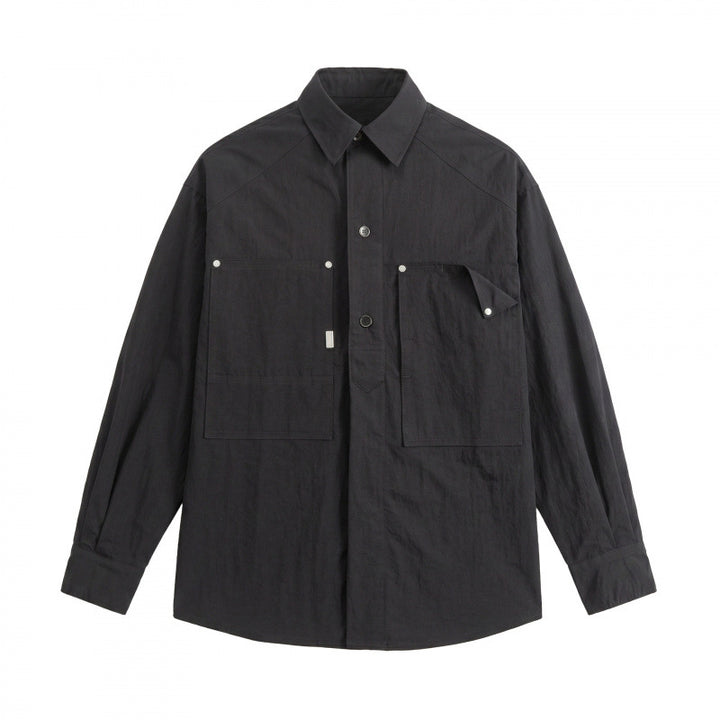 Unisex Boxy Overshirt with large patch pockets and shirt collar Mune Fashion