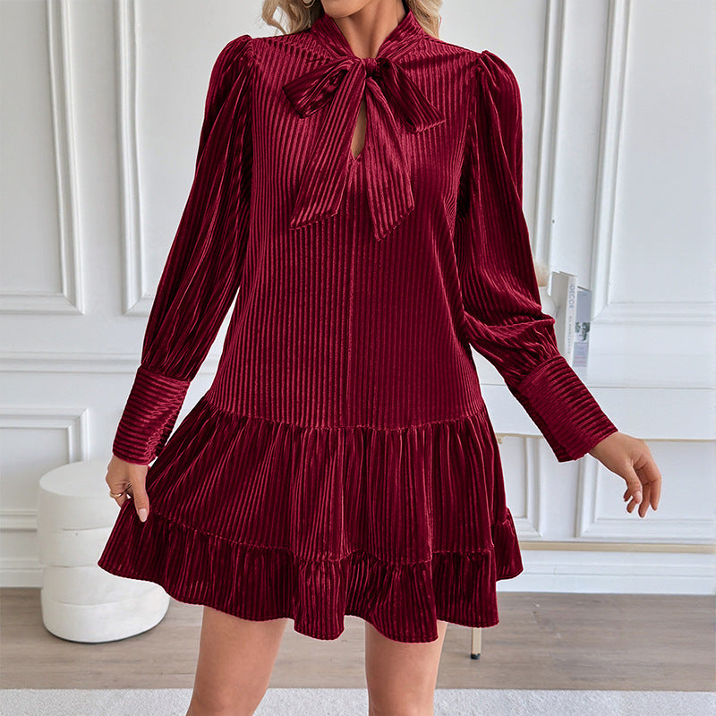 Women's Elegant and Playful Dress with Bow Mune Fashion