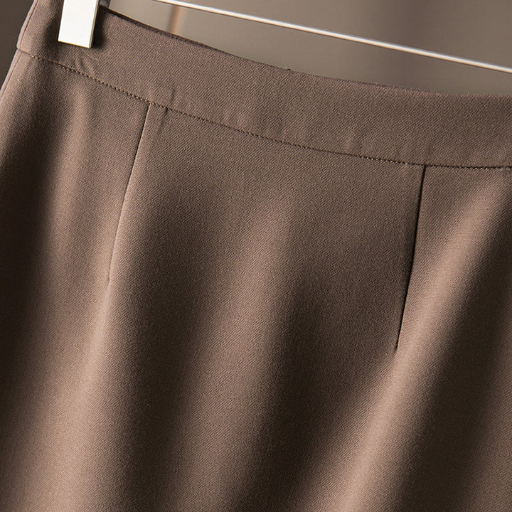 Women's Elegant Midi Skirt with High Waist Mune Fashion