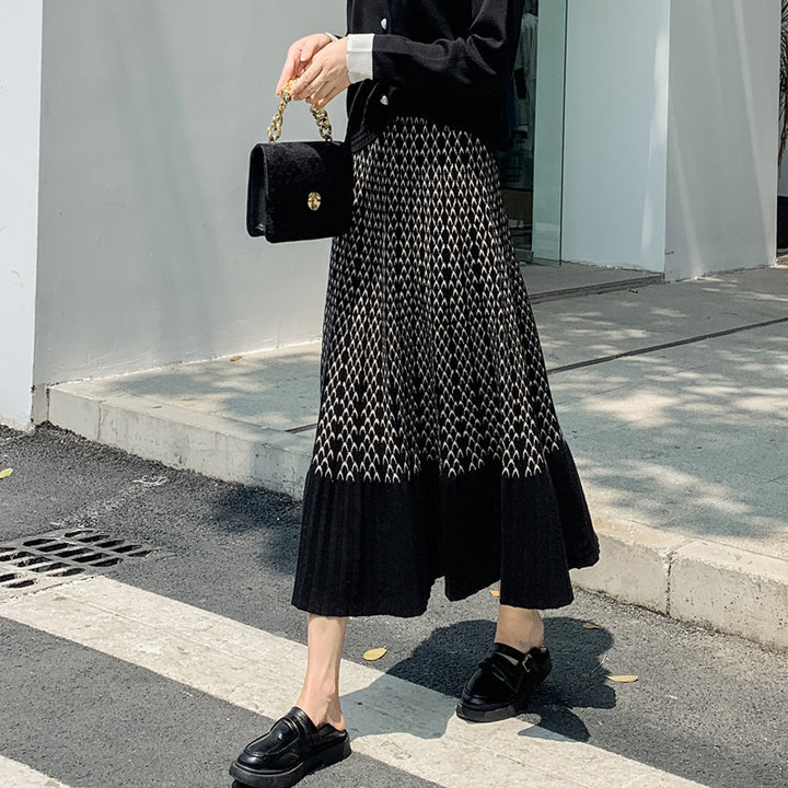 Women's Elegant and Casual Midi Skirt with Textured Design Mune Fashion