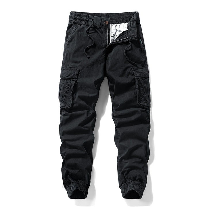 Herren Funktionale Cargo-Jogginghose mit ergonomischen Knieabnähern, Kordelbund und großvolumigen Klappentaschen Mune Fashion