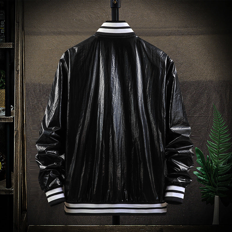Men's Stylish Transitional Jacket with High-Shine Outer Material Mune Fashion