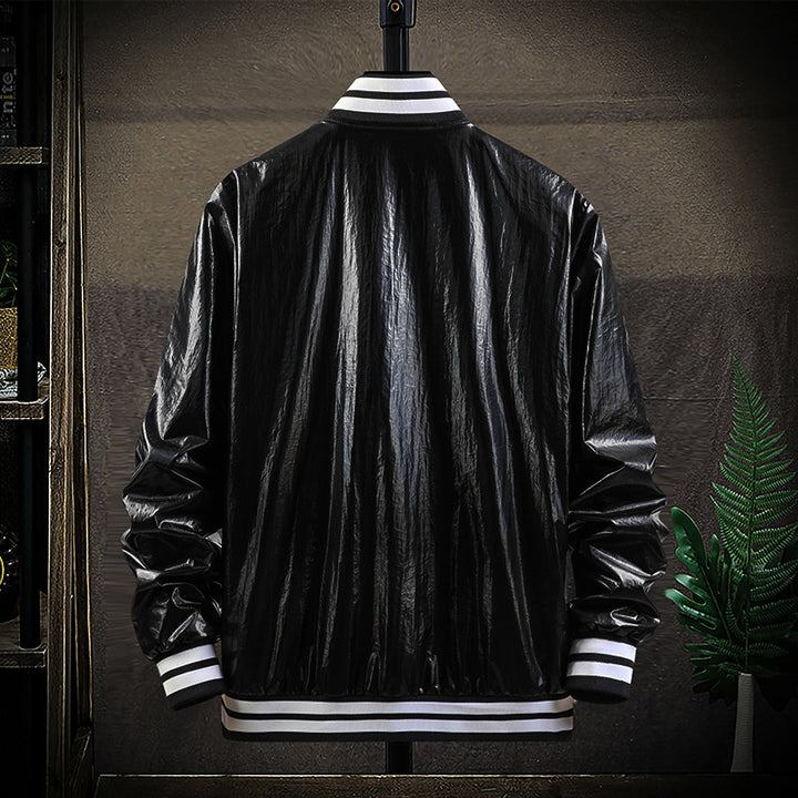 Men's Stylish Transitional Jacket with High-Shine Outer Material Mune Fashion