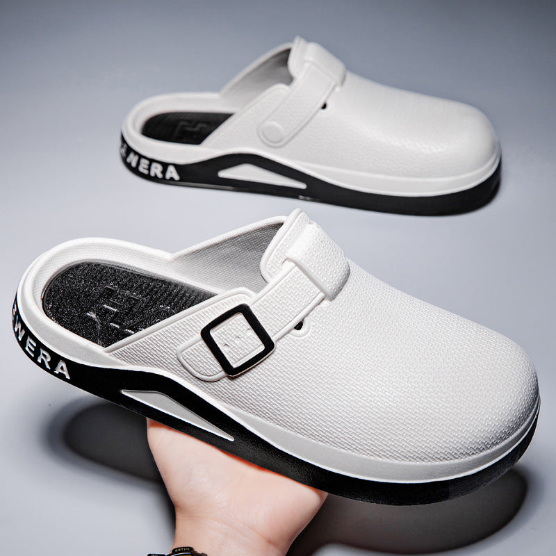 Men's Modern Leisure Clogs with Textured Surface and Anatomical Cushioning Sole Mune Fashion