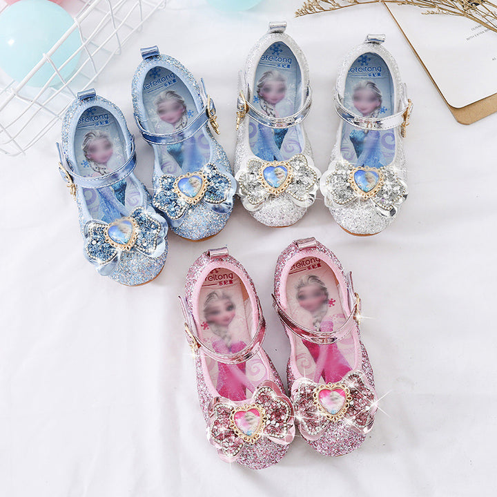 Girls Glittery Ballerina Shoes with Heart Detailing Mune Fashion