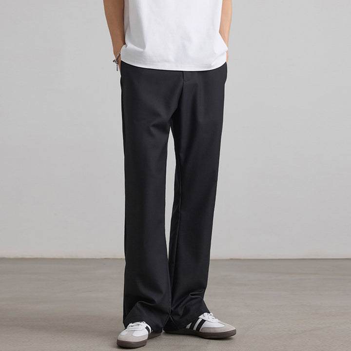 Men's straight-cut chino pants with a high waist and slight flare Mune Fashion