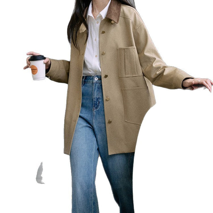 Women's Stylish Oversized Jacket with High Collar Mune Fashion