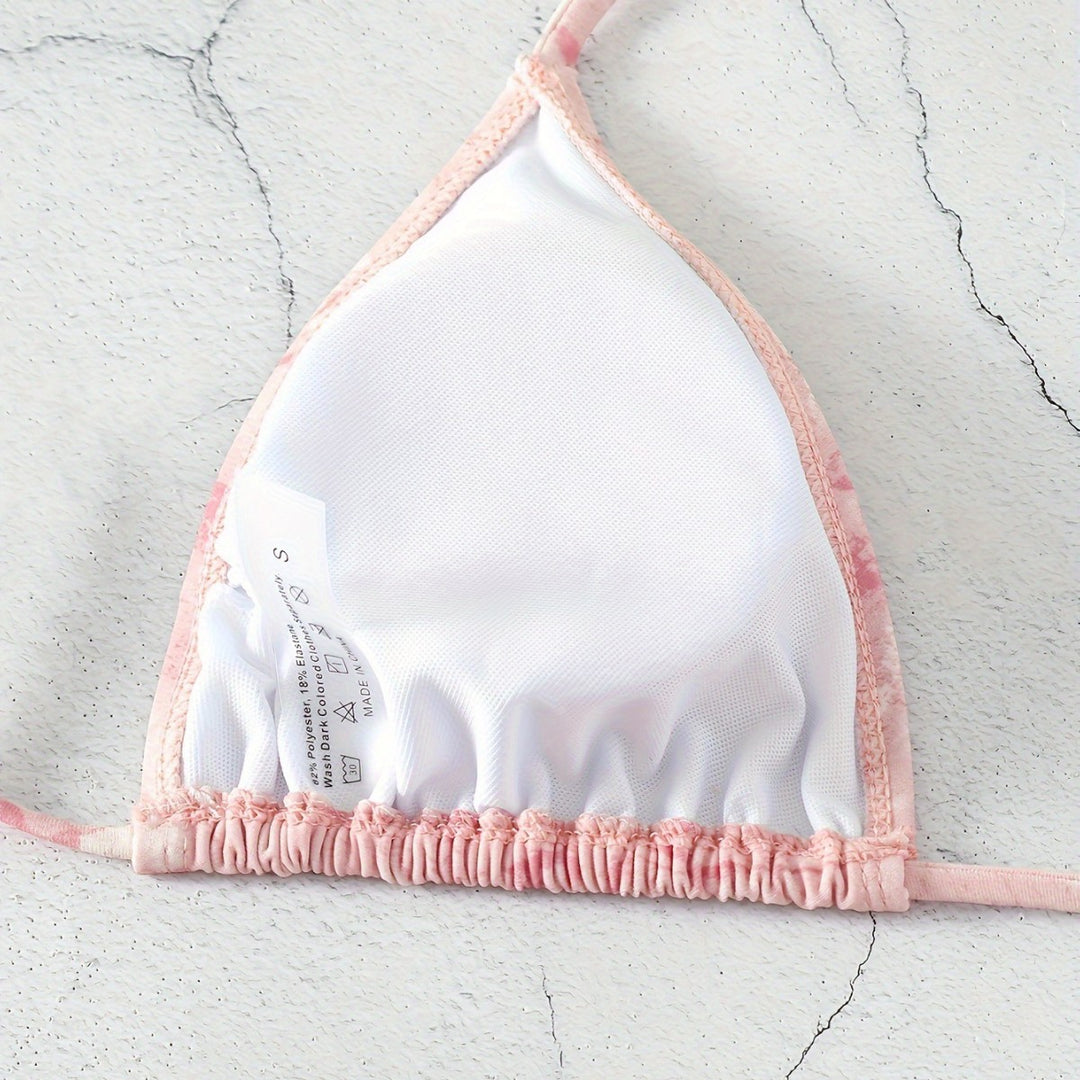 Women's Triangle Bikini Set with Elegant Wrap Sarong Mune Fashion