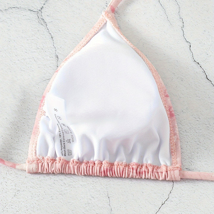 Women's Triangle Bikini Set with Elegant Wrap Sarong Mune Fashion