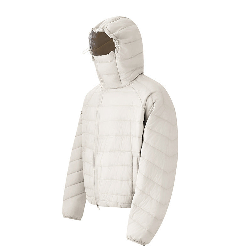 Unisex lightweight padded hooded jacket with thermo insulation, stand-up collar and concealed zipper Mune Fashion