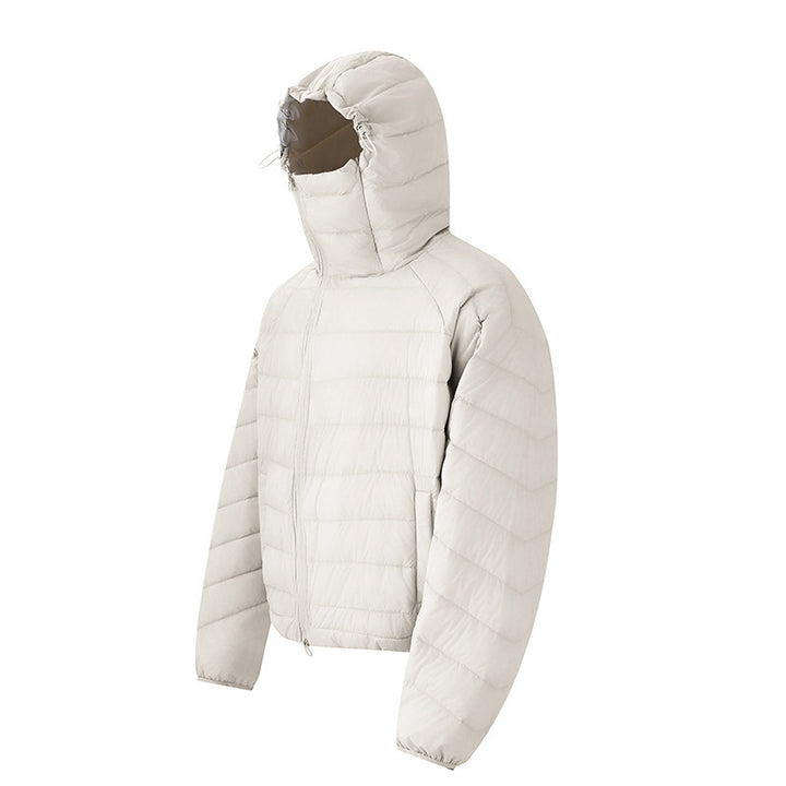 Unisex lightweight padded hooded jacket with thermo insulation, stand-up collar and concealed zipper Mune Fashion