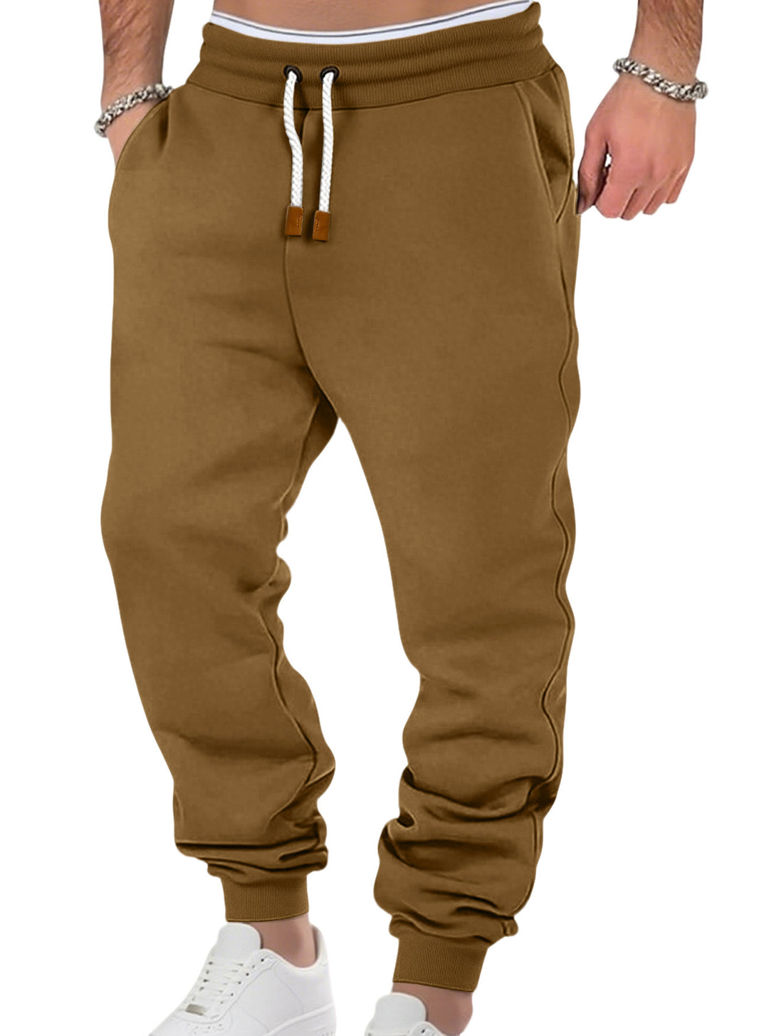 Men's comfortable jogging pants made of high-quality cotton blend with elastic waistband, drawstring, and cuffs Mune Fashion
