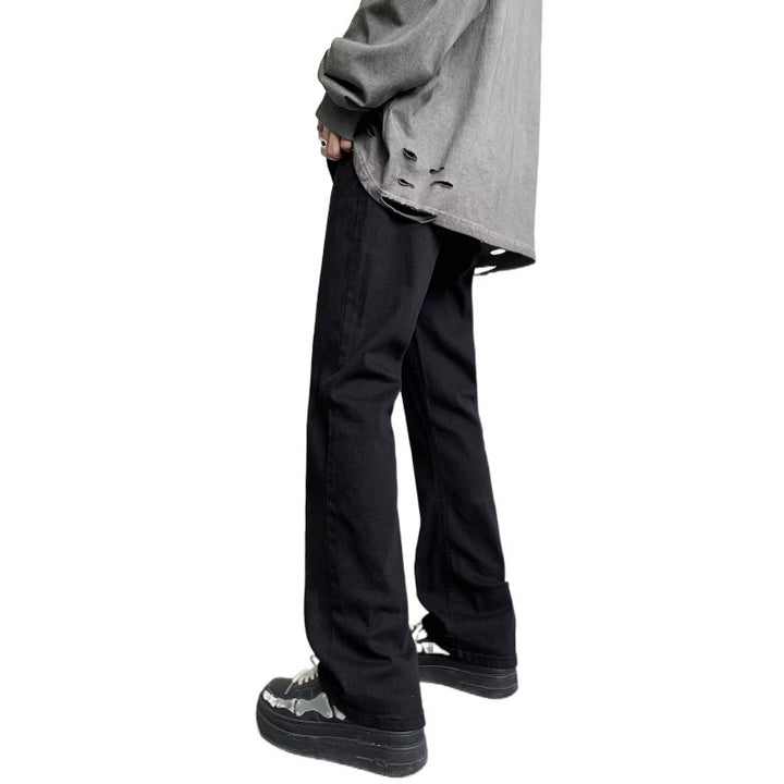 Men's Cotton Blend Pants with Straight Leg, Loose Fit, and Low Rise Mune Fashion