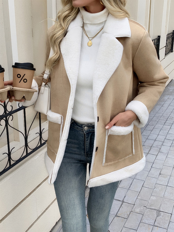 Ladies fashionable and cozy fleece jacket