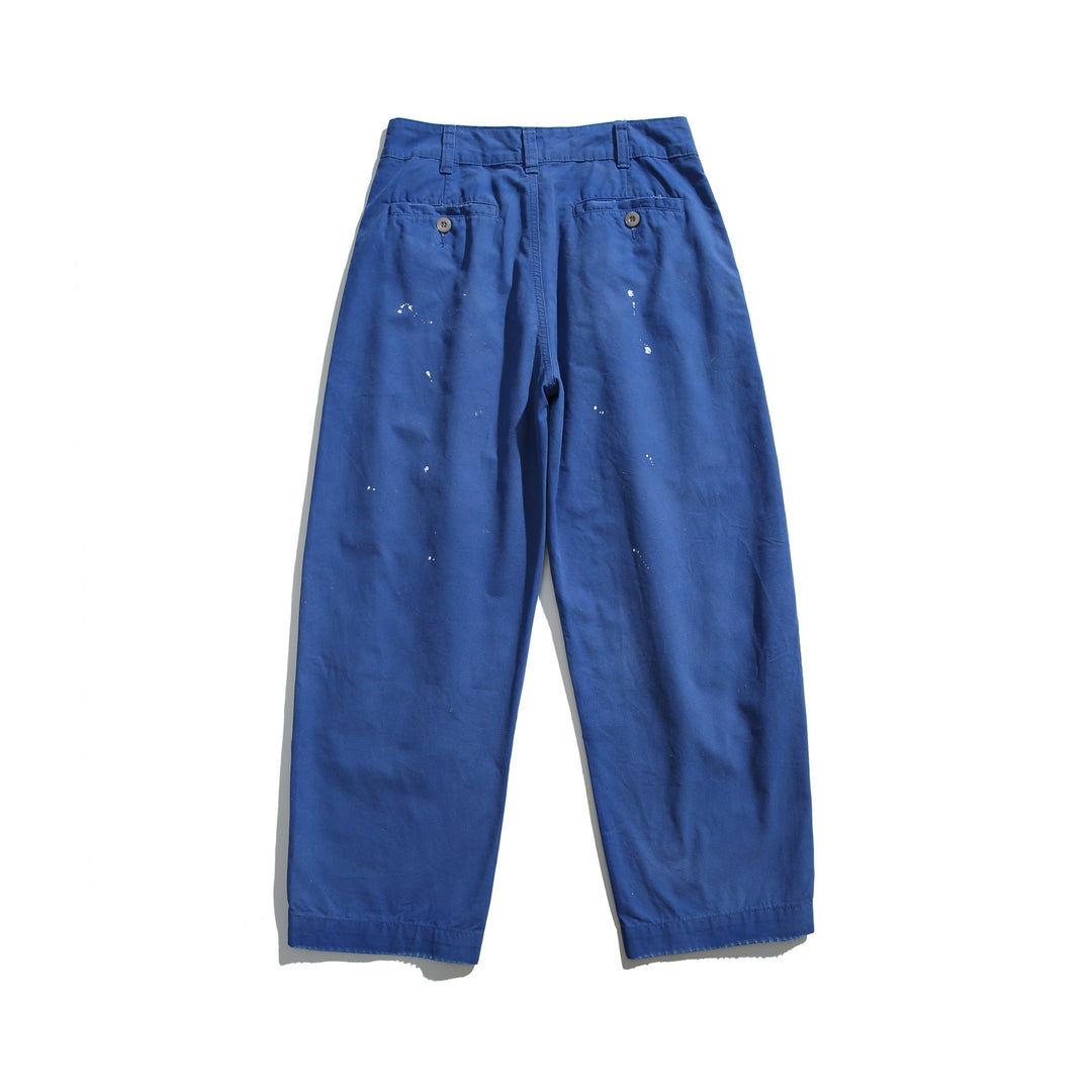 Women Wide Cropped Work Pants with High Waist and Patch Pockets Mune Fashion