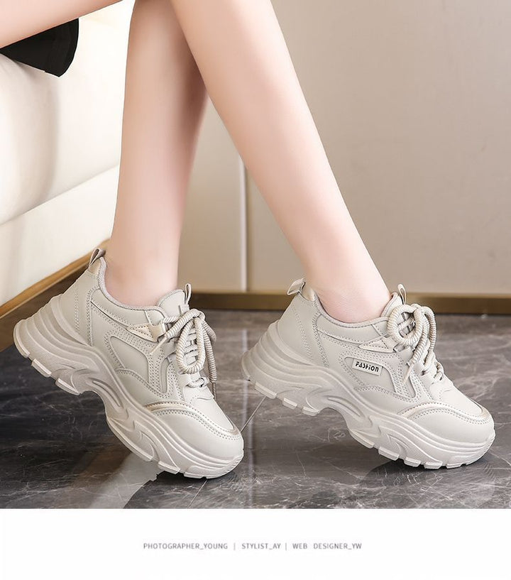 Ladies fashionable platform sneakers with breathable sole and non-slip outsole Mune Fashion