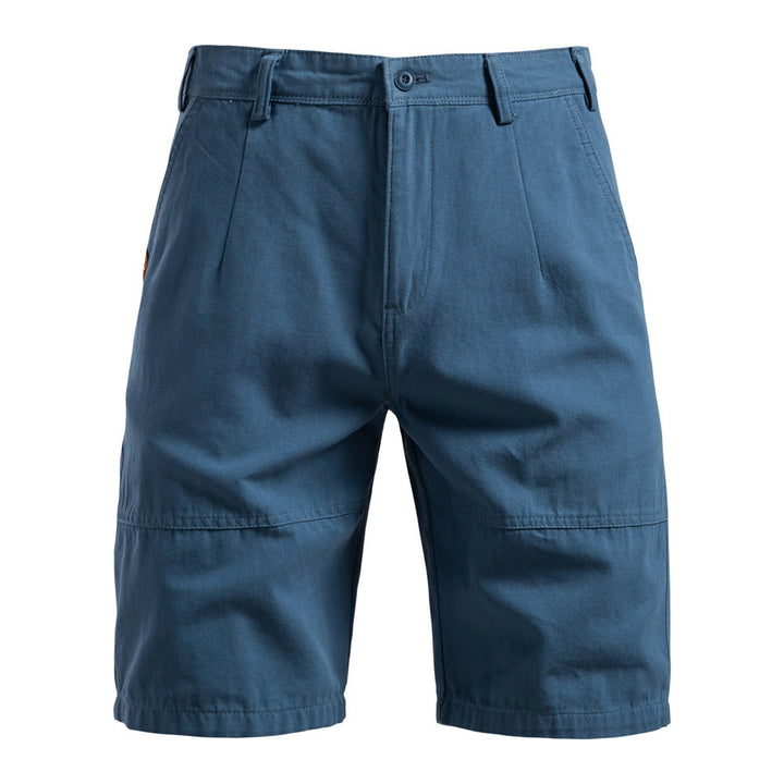 Men's robust cotton twill Bermuda shorts with reinforced knee inserts and relaxed fit Mune Fashion