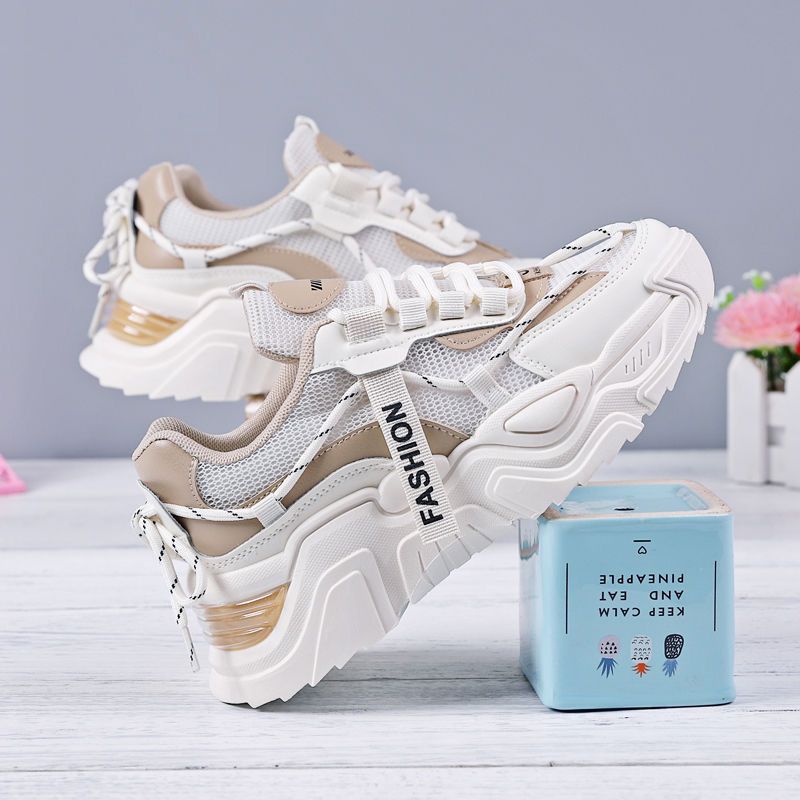 Women's Sporty Sneakers with Breathable Mesh Upper and Highly Cushioning Sole Mune Fashion