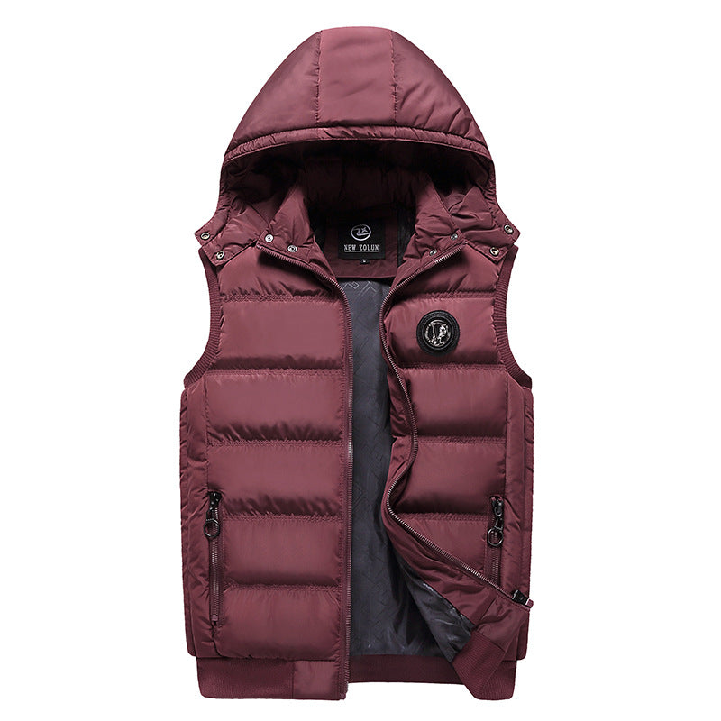 Men's Fashion Quilted Vest with Hood