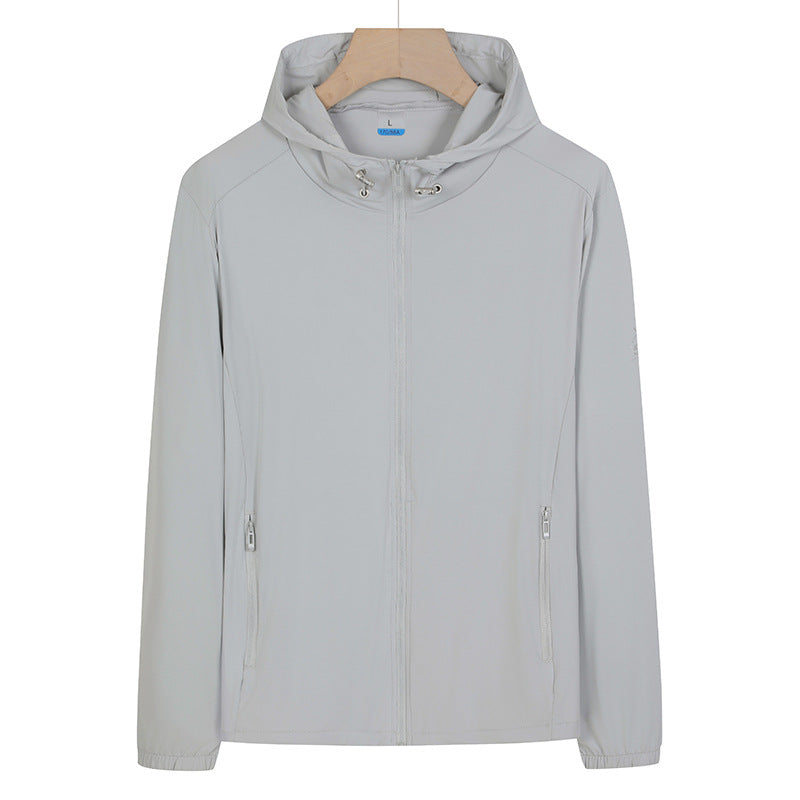 Unisex Lightweight wind and water-repellent hooded transitional jacket with full zipper, zippered pockets & elastic cuffs Mune Fashion