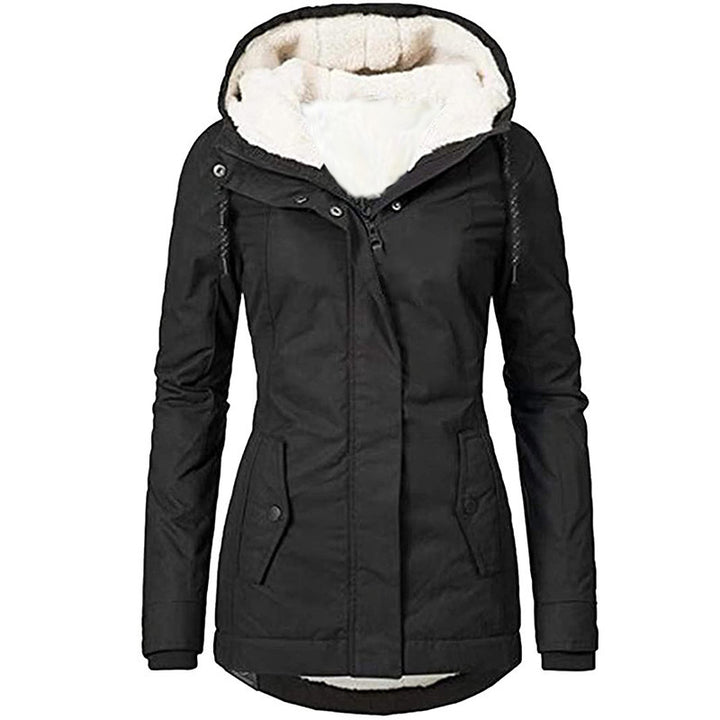 Women's parka with teddy lining, hood, and tailored silhouette Mune Fashion