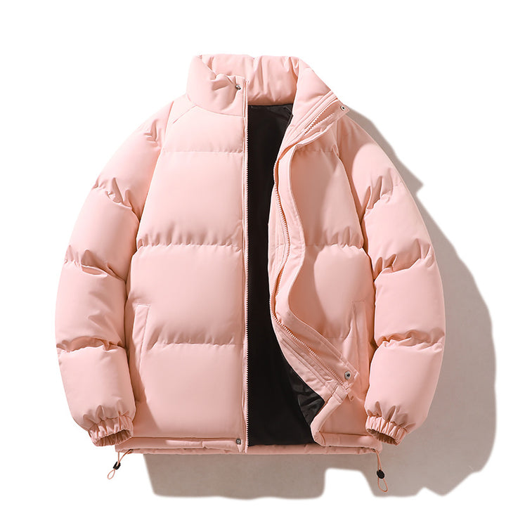 Unisex Padded Quilted Jacket made of Down Imitation with High Collar and Drawstring Mune Fashion