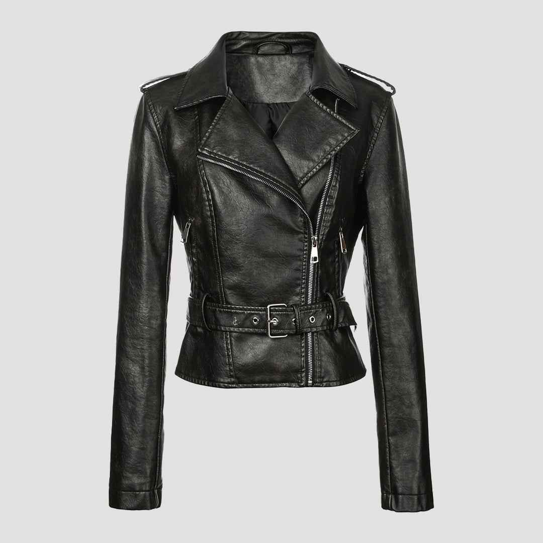 Ladies Fashion Biker Jacket Mune Fashion