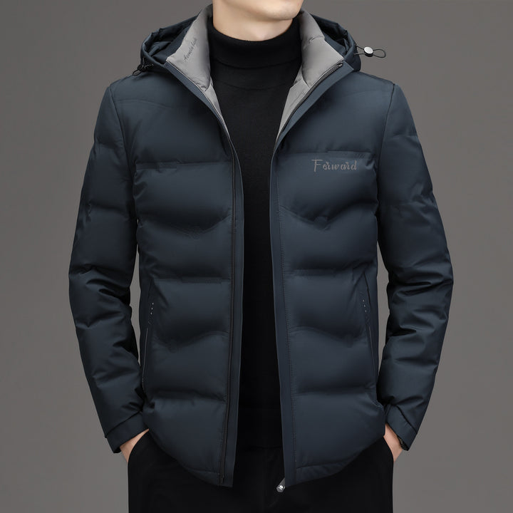 Men's quilted jacket with hood and slim thermal lining Mune Fashion