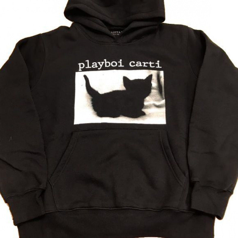 Unisex nano hoodie sweatshirt with used front print and kangaroo pocket Mune Fashion