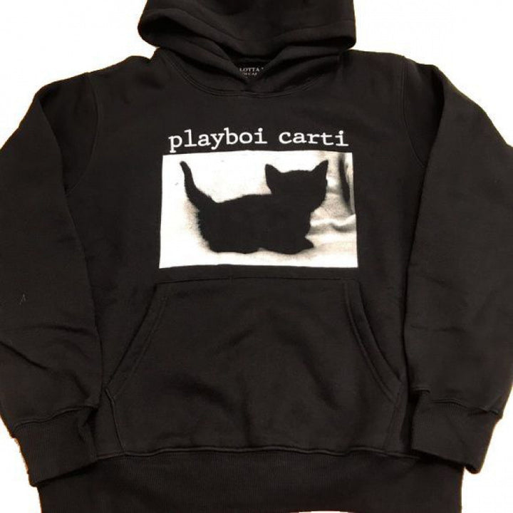 Unisex nano hoodie sweatshirt with used front print and kangaroo pocket Mune Fashion