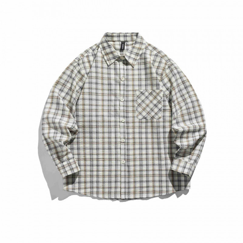 Unisex Checkered Overshirt made of lightweight Flannel in Relaxed-Boxy-Fit with chest patch pocket Mune Fashion