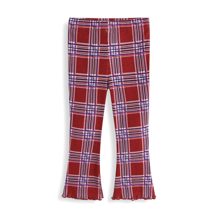 Women's flared pants with check pattern Mune Fashion