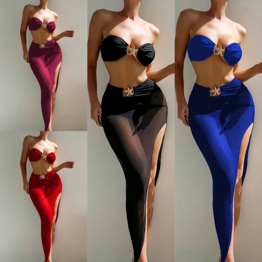 Ladies' bikini set with transparent skirt Mune Fashion