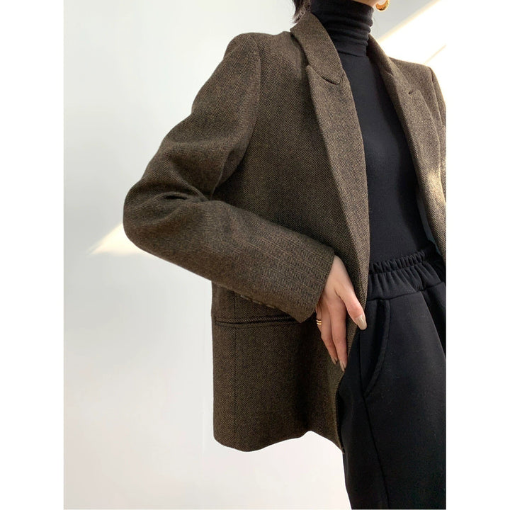 Ladies Elegant Wool Blazer Mune Fashion