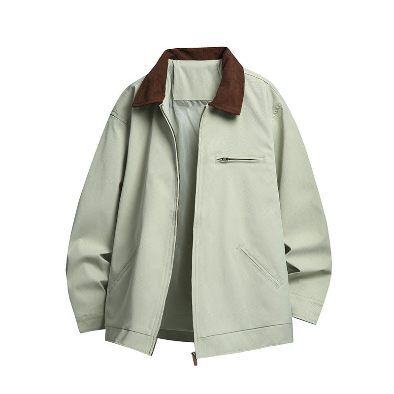 Men's Fashionable Transitional Jacket with High Collar and Practical Pockets Mune Fashion