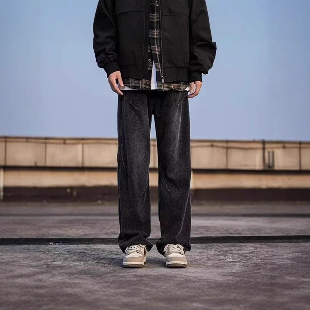 Men's Fashion Wide-Legged Jeans Mune Fashion